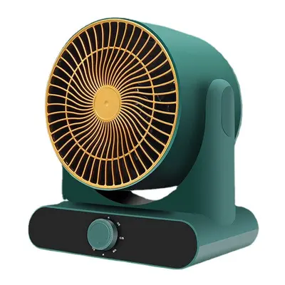 (Green, UK) Portable Electric Heater Mini Fan - Silent Fast Heating for Home & Office Spaces