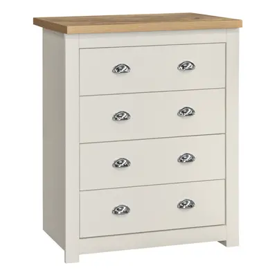 Birlea Highgate Drawer Chest - Cream & Oak - Farmhouse Style