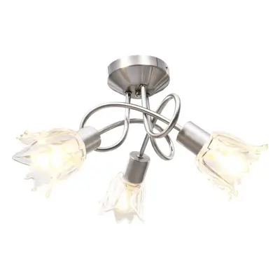 Ceiling Lamp with Transparent Glass Shades for E14 Bulbs Tulip