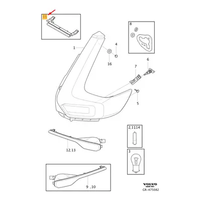 VOLVO XC40 Rear Stop Brake Lamp NEW GENUINE