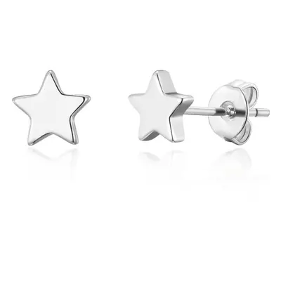 Silver Plated Star Stud Earrings