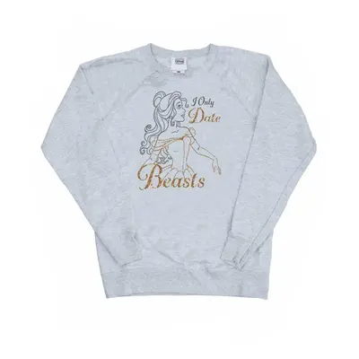 (XL, Heather Grey) Disney Princess Womens/Ladies Belle I Only Date Beasts Sweatshirt