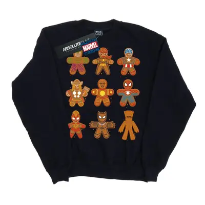 (S, Navy Blue) Marvel Womens/Ladies Avengers Christmas Gingerbread Sweatshirt