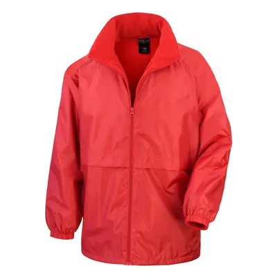 (L, Red) Result Core Mens Microfleece Lined Waterproof Jacket