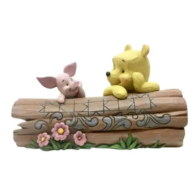 Disney Traditions Pooh and Piglet On A Log Figurine