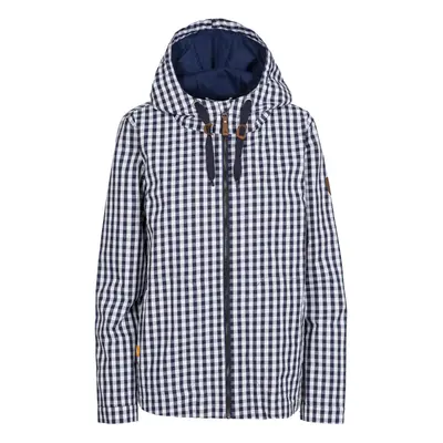 (14, Navy Gingham) Trespass Womens Waterproof Jacket Printed Dignity