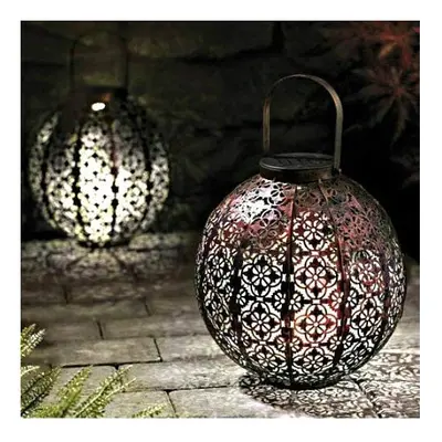 Large Solar LED Lantern Garden Light Hanging Silhouette Table Lighting