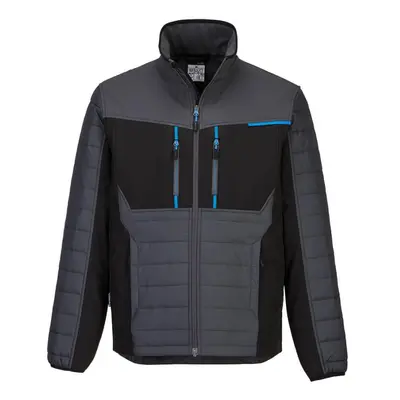 (M, Metal Grey) Portwest Unisex Adult WX3 Baffled Hybrid Jacket