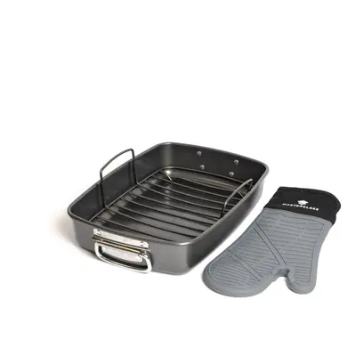 MasterClass Non-Stick Roaster with Rack, 40x28x7.5cm, Display Boxed MasterClass Seamless Silicon