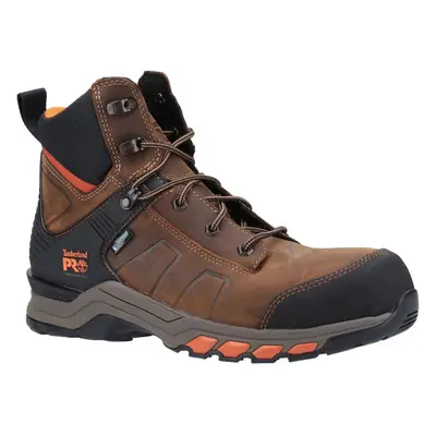 (Brown, 6.5 (Adults')) Timberland Pro Hypercharge Work Leather Brown/Orange Safety Boots