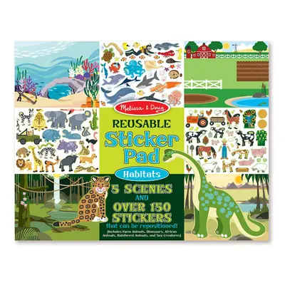 Melissa & Doug Reusable Sticker Pads Set - Habitats Vehicles and Adventures