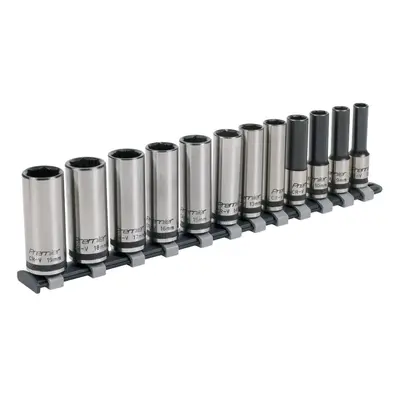 Sealey Premier Black Deep Lock-On™ Socket Set 3/8"Sq Drive 12pc AK2744B