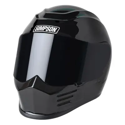 (XL) Simpson Speed Solid ECE 22.06 Full Face Helmet Black