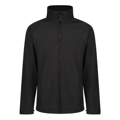 (L, All Black) Regatta Uproar Mens Softshell Wind Resistant Fleece Jacket