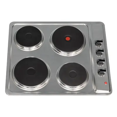 SIA PHP601SS 60cm Stainless Steel Solid Plate Zone Electric Easy Clean Hob