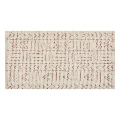 Cotton Area Rug x cm Beige and Pink EDIRNE