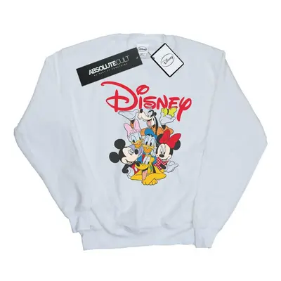 (M, White) Disney Mens Mickey Mouse Crew Sweatshirt