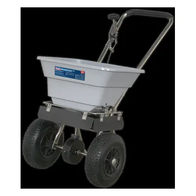 Stainless Steel Broadcast Salt Spreader 37kg Walk Behind