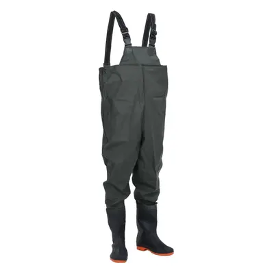 (dark green, 45) vidaXL Chest Waders with Boots Waterproof Hunting Fishing Wader Waist Wader