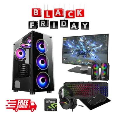 22'' Fast Gaming PC Bundle Core i5 16GB RAM 1TB & 240GB SSD GT730 4GB