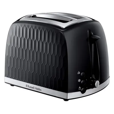 ( Black, Slice Toaster) Russell Hobbs 4 Slice Toaster - Contemporary Honeycomb Design with Extra