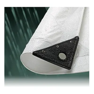 (5.5M x 7M) Super White Waterproof Tarpaulin Sheet Tarp Cover With Eyelets