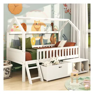 Children's Bed with Drawers and Storage Compartments