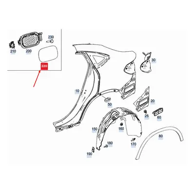 MERCEDES-BENZ GLC X253 Fuel Tank Flap A2537570000 NEW GENUINE