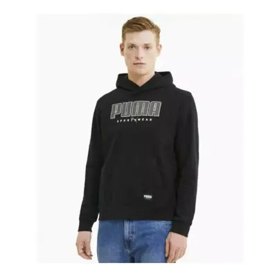 (X Large) Mens Puma Athletics Hooded Black Sweatshirt