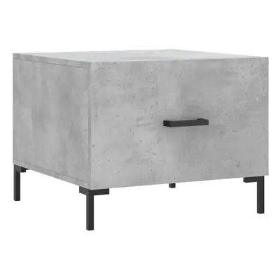 (concrete grey) vidaXL Coffee Table Side Table Sofa Table High Gloss White Engineered Wood