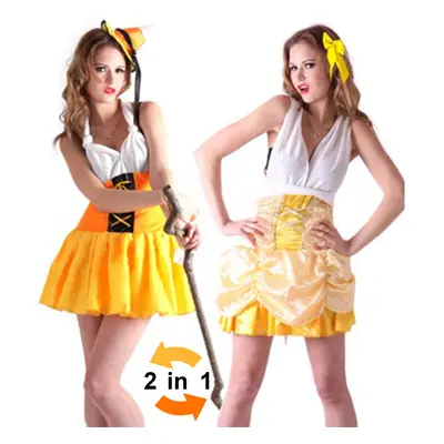 (Large) Reversible girl of the Alps and princess woman costume