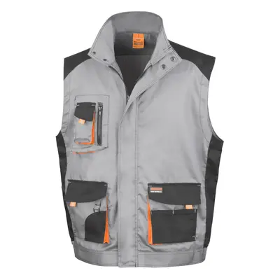 (S, Grey/Black) Result Work-Guard Mens Lite Gilet