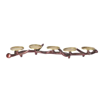 Candle Holder CLEONAE Metal cm Brown