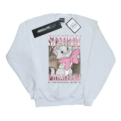 (S, White) Disney Womens/Ladies Aristocats Marie Simply Purrfect Homage Sweatshirt