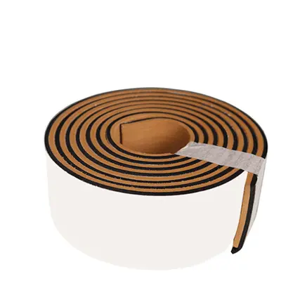 (Brown-Black) 2400x58x5mm Soft Plastic Wood Non-slip Anti-collision Self-adhesive Eva Boat Side 