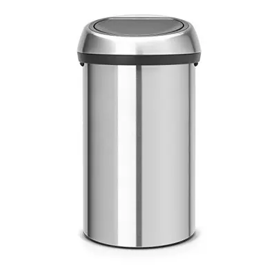 Brabantia Litre Large Kitchen Touch Bin (Matt Steel Fingerprint Proof) Removable Lid, Soft-Touch