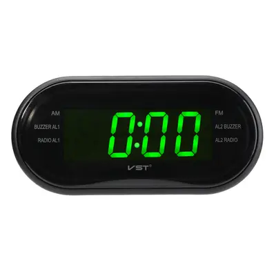 (Green) 1/2" LED Display Alarm Clock Timer AM/FM Radio 24-Hour System Multi-function