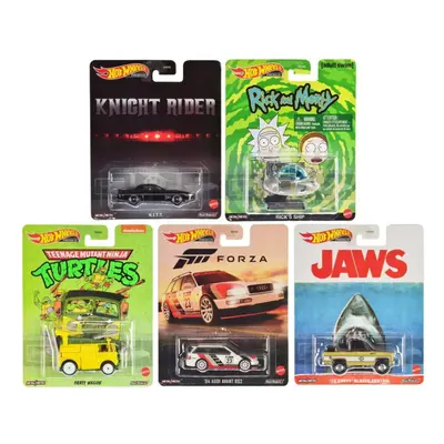 Hot Wheels Retro Entertainment Premium Diecast Model Cars Set of