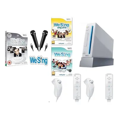 (We Sing Bundle) Nintendo Wii Console Bundle Disney Sing it! Dance Karaoke Singing Music Microph