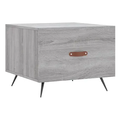 (grey sonoma) vidaXL Coffee Table Side Table Sofa Table High Gloss White Engineered Wood