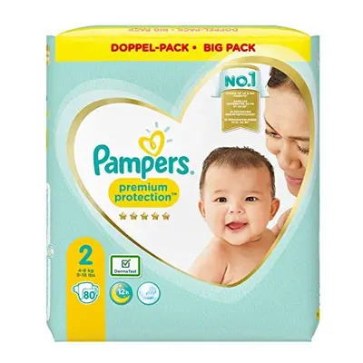 Pampers Premium Protection Nappies Size 4kg-8kg Twin Pack (1 x Nappies)