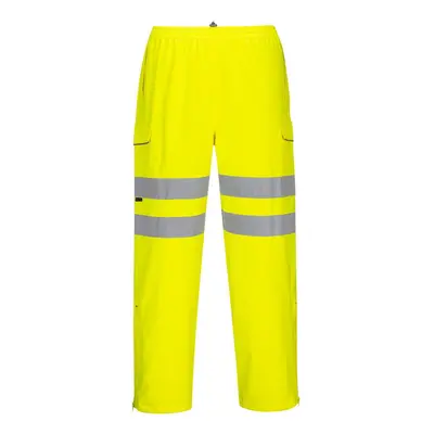 (3XL R, Yellow) Portwest Mens Hi-Vis Rain Trousers