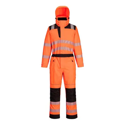 (38R, Orange/Black) Portwest Unisex Adult PW3 Waterproof Hi-Vis Safety Overalls