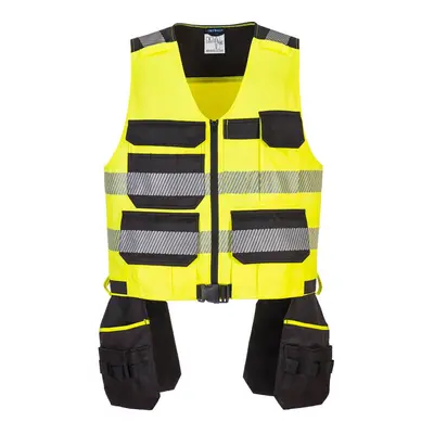 (XXL, Yellow/Black) Portwest Mens PW3 Hi-Vis Safety Vest