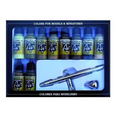 Val71168 - Av Vallejo Model Air Set - Ultra Airbrush + Camo Cols