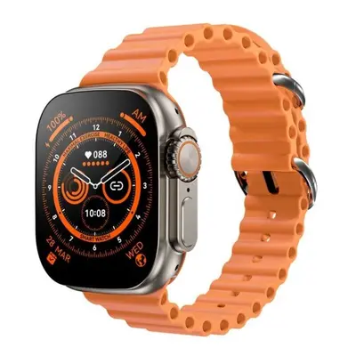 (Orange) Smart Watch Ultra Series8 NFC GPS Wireless Charging Smartwatch Bluetooth Calls Watches