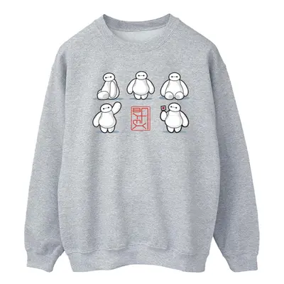 (5XL, Sports Grey) Disney Mens Big Hero Baymax Many Poses Sweatshirt