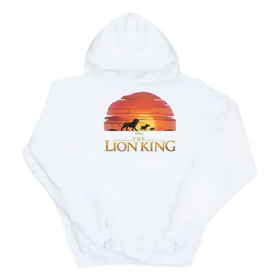 (7-8 Years, White) Disney Boys The Lion King Movie Sunset Logo Hoodie