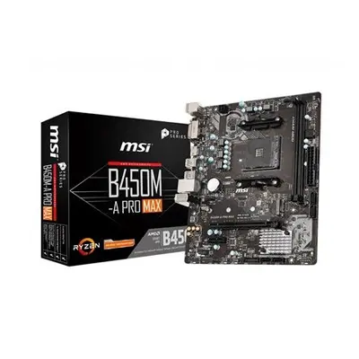 Msi B450M-A PRO MAX Amd Socket Am4 Ddr4 Vga/Dvi-D Micro Atx M.2 Usb 3.2 Mot B450M-A PRO MAX