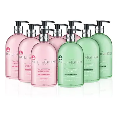 Baylis & Harding Anti Bacterial Hand Wash Bundle x ml Rhubarb & Pink Pepper & x ml Aloe, Tea Tre